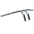 10'' Rise 1-/4'' T Bar Handlebar Drag Bar Fit Harley 96-17 Sportster Dyna Softail Gloss Black Chrome